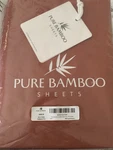Pure Bamboo Split King Sheet Set Terracotta Envelope Closure Double Stitching. Fixed Price $60.00.