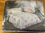 New Vintage Jcpenney Percale Floral Full Flat Fitted Sheet 54X75 In. Made Usa. Fixed Price $25.00.