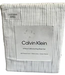Calvin Klein California King Sheet Set 4 Pcs 100% Cotton Sateen Weave White Gray. Fixed Price $70.00.