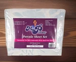 New - My Pillow King Percale Blue White Floral Cotton Sheet Set. Fixed Price $69.99.