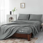 Levoo 100 Cotton Sheets King Size Set 18-24 Extra Deep Pocket. Fixed Price $99.98.