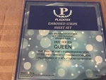 Plazatex Embossed Stripe Sheet Set 1800 Series Queen Flat, Fitted, 2 Pillow Case. Fixed Price $13.00.