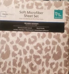 Mainstays Soft Microfiber Sheet Set T/txl/ Twin/twin Gray Animal. Fixed Price $24.99.