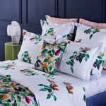Yves Delorme Parfum King Flat & Fitted Sheet 2 Shams 4PC Set Tropical Flower New. Fixed Price $629.00.