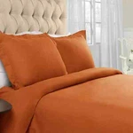 Superior Flannel Duvet Cover Set, Pumpkin All Season 100% Brushed Cotton. Fixed Price $43.20.