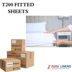 T200 Fitted Sheets 78X80X15" King, Deep Pockets White (6 Pieces). Fixed Price $88.88.