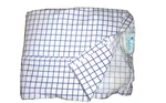 Lullaby Blue & White Grid Tattersal (1) Twin Flat Sheet 62 X 92 Cotton. Fixed Price $24.80.