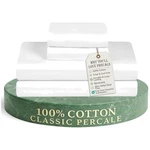 Hotel Quality Cotton Percale Sheets, Cooling Bed Set, King. Fixed Price $80.79.