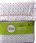 Circo 4 Piece Basic Collection Sheet Set Full, Pink/orange/purple Dots. Fixed Price $34.99.