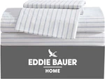 Three-piece Twin Sheet Set Durable Cotton Percale With Essential Stripe Design. Fixed Price $73.13.