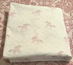 Pottery Barn Kids Pink Rainbow Maned Unicorn Queen Flat Sheet Polka Dots. Fixed Price $20.95.