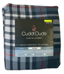 Cuddl Duds King Size Heavyweight Flannel Sheet Set Navy & Red Plaid MAR26. Fixed Price $69.79.