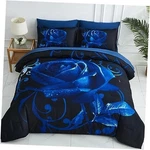 Comforter Set King 7 Piece Bed Bag Rose (90"X 104") Blue. Fixed Price $91.56.