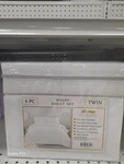 Hejeme Twin White Solid Sheet Set 4PC Deep Pocket Microfiber 2400 Gsm. Fixed Price $26.00.