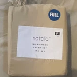 Natalia Microfiber Full Sheet Set 4PC Ultrasoft Beige Solid Color. Fixed Price $44.99.
