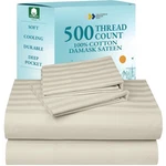 California Design Den 4 Piece King Size Sheet Set - 100% Cotton 500 Thread Count. Fixed Price $118.30.