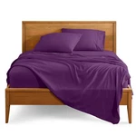 Plum Queen Size Ultra Soft Bed Linen Set 4 Piece Hydro Brushed Sheets. Fixed Price $56.79.