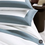 New Frette Bold Queen Sheet Set - Milk / Turquoise $1150. Fixed Price $425.00.