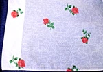 Vintage Thomaston Pink Roses White Swirls No Iron Poly Cotton Twin Flat Sheet. Fixed Price $21.95.