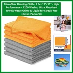 Ultra Absorbent Microfiber Cloths 8 Pack, Grip-root Weave For Superior Clean. Fixed Price $8.99.