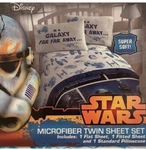 Star Wars Galaxy Far Away Twin Size Bed Sheets Set Nwt. Fixed Price $60.00.