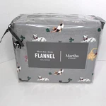 Martha Stewart Adorable Christmas Cat Kitten Gray Flannel Sheets Set Twin Nwt. Fixed Price $69.99.