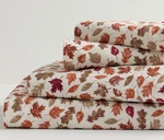 Cuddl Duds Queen Flannel Sheet Set Heavyweight Warm Moody Leaves Cotton New. Fixed Price $42.00.
