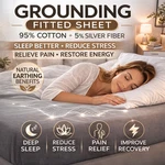 Grounding Earthing Fitted Sheet Twin 5% Silver Fiber Bed White. Fixed Price $48.99.