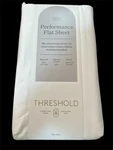 Threshold Full 400 Thread Count Performance Flat Sheet Sour Cream 100% Cotton. Fixed Price $16.96.