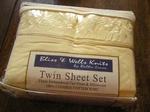 Baltic Linen Bliss & Wells Cotton Knit Floral Embroidered 3 Pc Twin Sheet Set. Fixed Price $39.99.