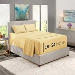 Nestl Size Sheet Set, Piece Extra Deep King, 40 - Vanilla Yellow. Fixed Price $42.03.