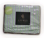Ralph Lauren Lrl Hampton Beach Club Stripe Twin Flat Sheet Linen 100% Cotton Gif. Fixed Price $42.50.
