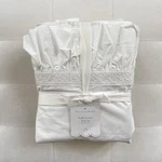 Pottery Barn Loveshackfancy Ruffle Crochet King Sheet Set White Nwt. Fixed Price $169.00.