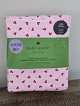 Kate Spade New York 4 Piece Queen Sheet Set Brushstroke Hearts Print 100% Cotton. Fixed Price $55.99.
