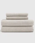 Quince European Linen Chambray Sheet Set Natural Queen Msrp: $184. Fixed Price $129.19.