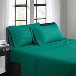 Bibb Home 1500 Count Damask Stripe 4 Piece Sheet Set. Fixed Price $21.99.