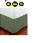 Mk Collection Solid Pleated Queen Size Bed Skirt 14" Drop Sage Green New. Fixed Price $28.52.