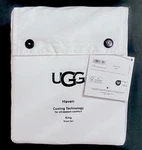 Nwt Ugg King Sheet Set "alahna" Cooling Technology All-season Snow-bright White!. Fixed Price $89.99.