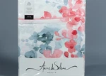 Anne De Solene Poesi Red 100% Combed Percale 300TC Cotton Queen Flat Sheet. Fixed Price $80.00.