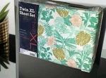 Twin Xl Microfiber Bed Sheet Set Macy's Signature Collection Tahiti Palm. Fixed Price $26.00.