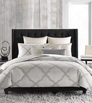 Hudson Park Verraine King Duvet+standard SHAMS+2EURO Quilted Cream Gray. Fixed Price $499.99.