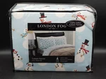 New London Fog Turkish Flannel Full Sheet Set Snowman Christmas 100% Cotton. Fixed Price $49.99.