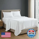 Non Sticky Cotton Premium 4 Piece Egyptian Fitted King Sheet Set Hotel. Fixed Price $77.95.