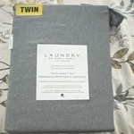 Laundry By Shelli Segal Chambray Twin Sheet Set Gray Deep Pocket Oeko-tex. Fixed Price $18.00.