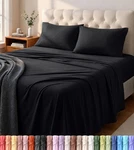 Utopia Jersey Knit 4-PIECE Set Cotton Soft, Queen, Black. Fixed Price $60.34.