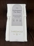 Threshold Performance Flat Sheet King Size 100% Sour Cream. Fixed Price $17.00.
