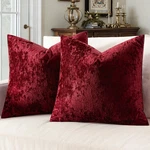 Miulee Christmas Velvet Throw Pillow Covers, 18X18 Burgundy, Set Of 2. Fixed Price $35.68.