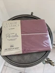 Twin Flat Sheet Dusty Rose Pink Berry Stevens Color Classics Percale Nos Sealed. Fixed Price $25.00.