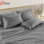 New Hotel 100% Cotton 6-PIECE Sheet Set Queen Gray 800 Tc 1691380. Fixed Price $85.00.