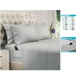 Elegant Light Gray King Size Sheet Set - Fully Elasticized With Storage Pockets. Fixed Price $72.27.